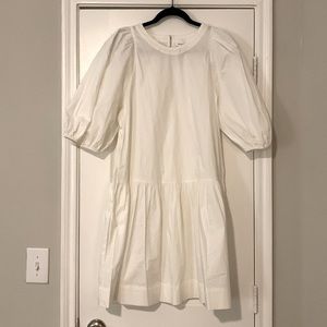 White Puffy sleeve Dress